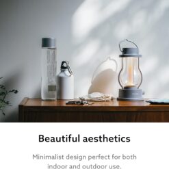 BALMUDA The Lantern | Rechargeable LED Lantern | 3 Light Modes: Candle, Amber, & Warm White | Battery Operated | Lightweight | Water-Resistant | US Version | Gray