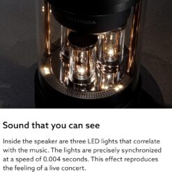BALMUDA The Speaker | Portable Bluetooth Speaker | 3D Crystal Sound & LED Light Show | Rechargeable | USB-C | 3 Light Modes: Candle, Ambient, & Beat | 7-Hour Playtime for Live Concert Feel at Home