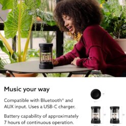 BALMUDA The Speaker | Portable Bluetooth Speaker | 3D Crystal Sound & LED Light Show | Rechargeable | USB-C | 3 Light Modes: Candle, Ambient, & Beat | 7-Hour Playtime for Live Concert Feel at Home