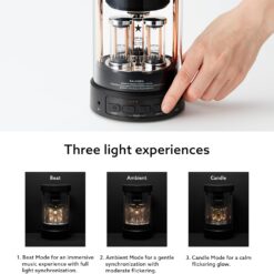 BALMUDA The Speaker | Portable Bluetooth Speaker | 3D Crystal Sound & LED Light Show | Rechargeable | USB-C | 3 Light Modes: Candle, Ambient, & Beat | 7-Hour Playtime for Live Concert Feel at Home