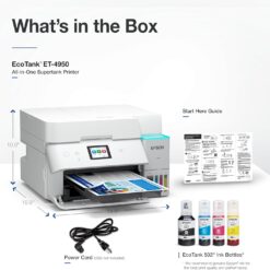 Epson EcoTank ET-4950 Wireless All-in-One Color Supertank Printer, 18 PPM, 2.4