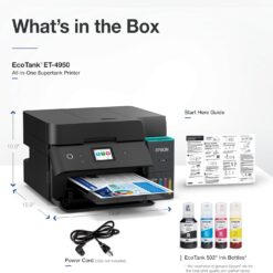 Epson EcoTank ET-4950 Wireless All-in-One Color Supertank Printer, 18 PPM, 2.4