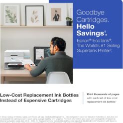 Epson EcoTank ET-3950 Wireless All-in-One Color Supertank Printer, 18 PPM, 2.4