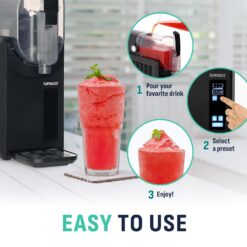 Luma by Newair Frozen Slushie Drink Maker, 88 oz Slushy Ice Machine with CycloneFreeze Technology, 5 Preset Programs and Auto Cleaning