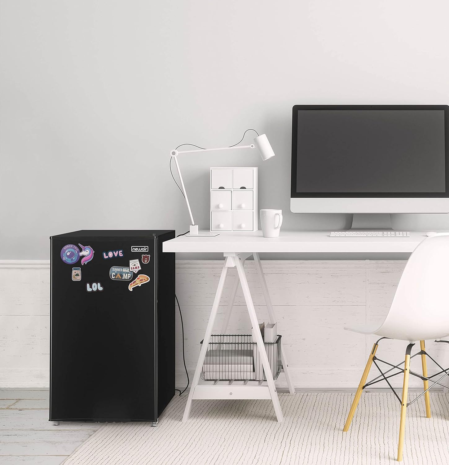 NewAir 3.3 Cu. Ft. Compact Mini Fridge with Chiller Compartment, Energy Star Certified, Single Door Refrigerator, Can Dispenser
