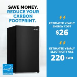 NewAir 3.3 Cu. Ft. Compact Mini Fridge with Chiller Compartment, Energy Star Certified, Single Door Refrigerator, Can Dispenser