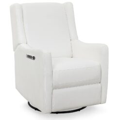 Delta Children Mercer Electronic Power Recliner and Swivel Glider with USB Port in LiveSmart Performance Fabric, Pearl