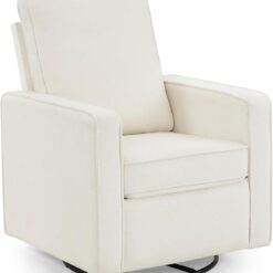 Delta Children Luna Nursery Swivel Glider - Greenguard Gold Certified and Oeko-TEX Standard 100 Fabric, Oatmeal
