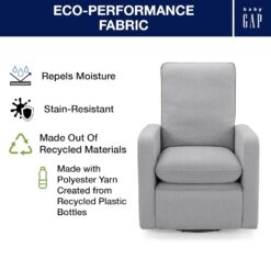 GAP babyGap Cloud Recliner with LiveSmart Evolve - Sustainable Performance Fabric, Grey