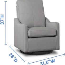 Delta Children Kenwood Glider Swivel Rocker Chair, French Grey