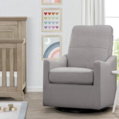 Delta Children Kenwood Glider Swivel Rocker Chair, French Grey
