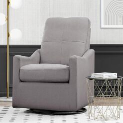 Delta Children Kenwood Glider Swivel Rocker Chair, French Grey