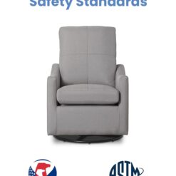 Delta Children Kenwood Glider Swivel Rocker Chair, French Grey