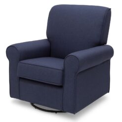 Delta Children Avery Upholstered Glider Swivel Rocker Chair, Metal, Sand