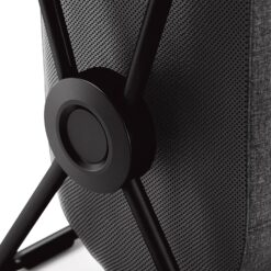 simplehuman single x-frame laundry hamper, 100% recycled polyester removable laundry baskets with easy carry handles, heavy-gauge steel frame, black, 65L
