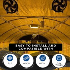 Solar Powered Wall Mount Exhaust Fan, 35 Watt