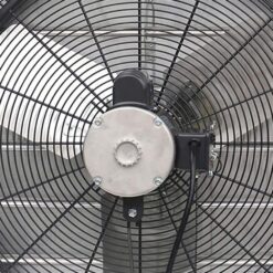 iLIVING Variable Speed Shutter Exhaust Fan 24-in Plug in Indoor Silver Wall Mounted Fan