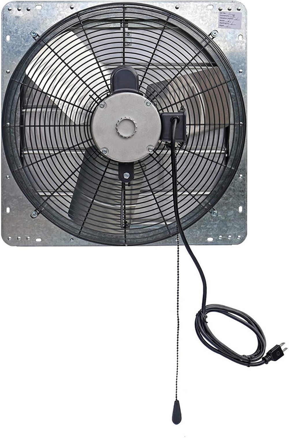 iLIVING Smart Remote Shutter Exhaust Fan 20-in Hardwired Indoor Silver Wall Mounted Fan