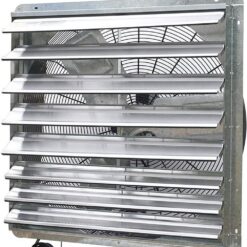 iLIVING Variable Speed Shutter Exhaust Fan 30-in Indoor Silver Wall Mounted Fan