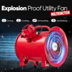 iLiving - ILG8EF10EX Explosion Proof Utility High Velocity Blower, Fume Extractor, Air Ventilation with 1943 CFM, 3300 RPM (10 Inch)