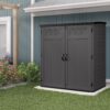Suncast 6-ft x 4-ft Vertical Black Lean-to Resin Storage Shed