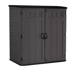 Suncast 6-ft x 4-ft Vertical Black Lean-to Resin Storage Shed