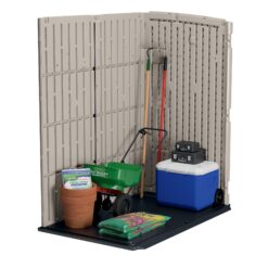 Suncast 6-ft x 4-ft Vertical Brown Lean-to Resin Storage Shed