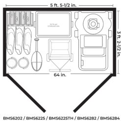 Suncast 6-ft x 4-ft Vertical Brown Lean-to Resin Storage Shed