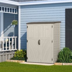 Suncast 4-ft x 2-ft Vertical Off-white Lean-to Roof Plastic Resin Storage Shed
