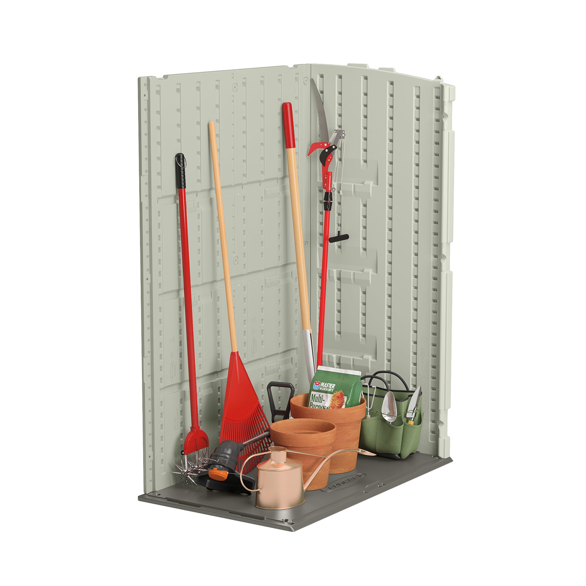 Suncast 4-ft x 2-ft Vertical Off-white Lean-to Roof Plastic Resin Storage Shed