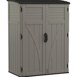 Suncast 4-ft x 3-ft Vertical Gray Lean-to Resin Storage Shed