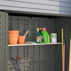 Suncast 4-ft x 3-ft Vertical Gray Lean-to Resin Storage Shed
