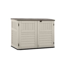 Suncast 6-ft x 4 Trash Hideaway Off-white Lean-to Roof Plastic Resin Storage Shed