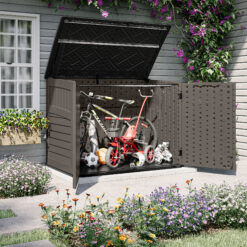Suncast 6-ft x 4-ft Trash Hideaway Gray Lean-to Roof Plastic Resin Storage Shed