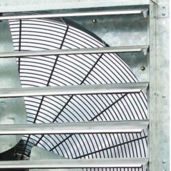 Iliving - 36" Wall Mounted Shutter Exhaust Fan - Automatic Shutter - 6128 CFM, 9000 SQF Coverage Area, Silver (ILG8SF36S)