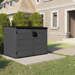 Suncast 6-ft x 4-ft Trash Hideaway Black Lean-to Roof Plastic Resin Storage Shed