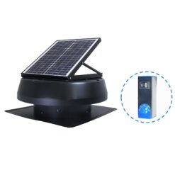 iLIVING 1150 -CFM Black Aluminum Solar Power Roof Vent
