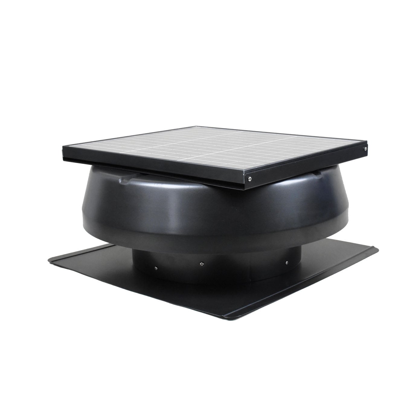 iLIVING 1150 -CFM Black Aluminum Solar Power Roof Vent