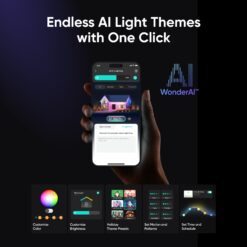 eufy 100-ft Plug-in White Indoor/Outdoor String Light with 60 Multicolor -Light LED Micro Bulbs Bluetooth Compatibility Wi-Fi Compatibility
