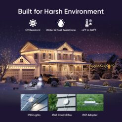 eufy 100-ft Plug-in White Indoor/Outdoor String Light with 60 Multicolor -Light LED Micro Bulbs Bluetooth Compatibility Wi-Fi Compatibility