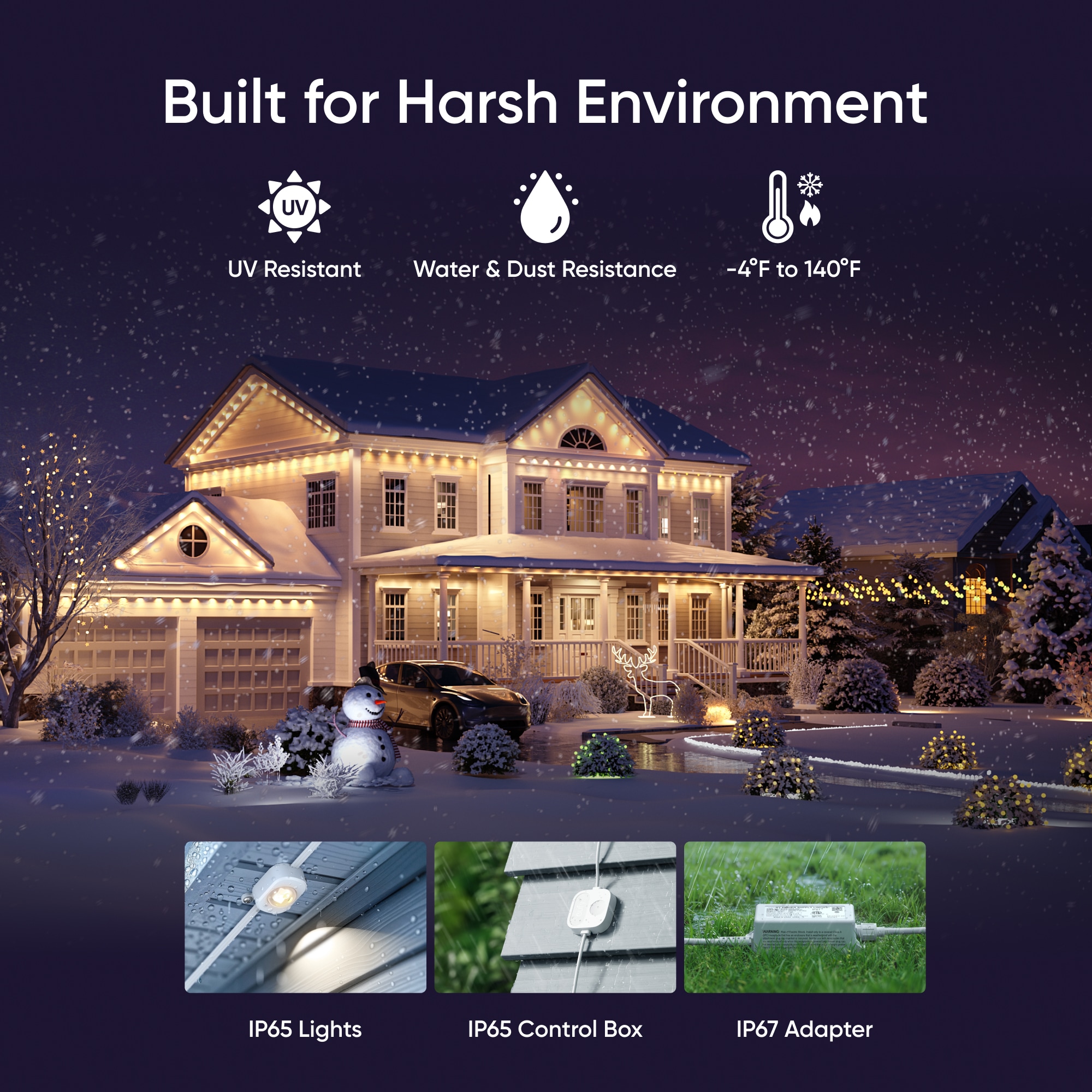 eufy 100-ft Plug-in White Indoor/Outdoor String Light with 60 Multicolor -Light LED Micro Bulbs Bluetooth Compatibility Wi-Fi Compatibility