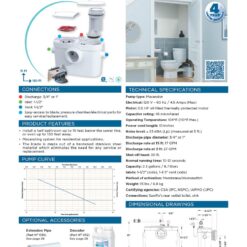 SANIFLO 1/2-HP 120 -Volt 27-Gallon Thermoplastic Macerating pump