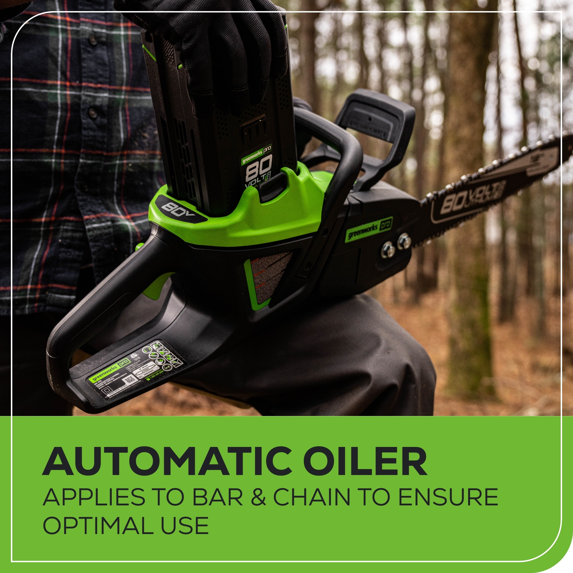 Greenworks Pro 80-volt max 18-in Battery Chainsaw Battery Not Included Charger Not Included