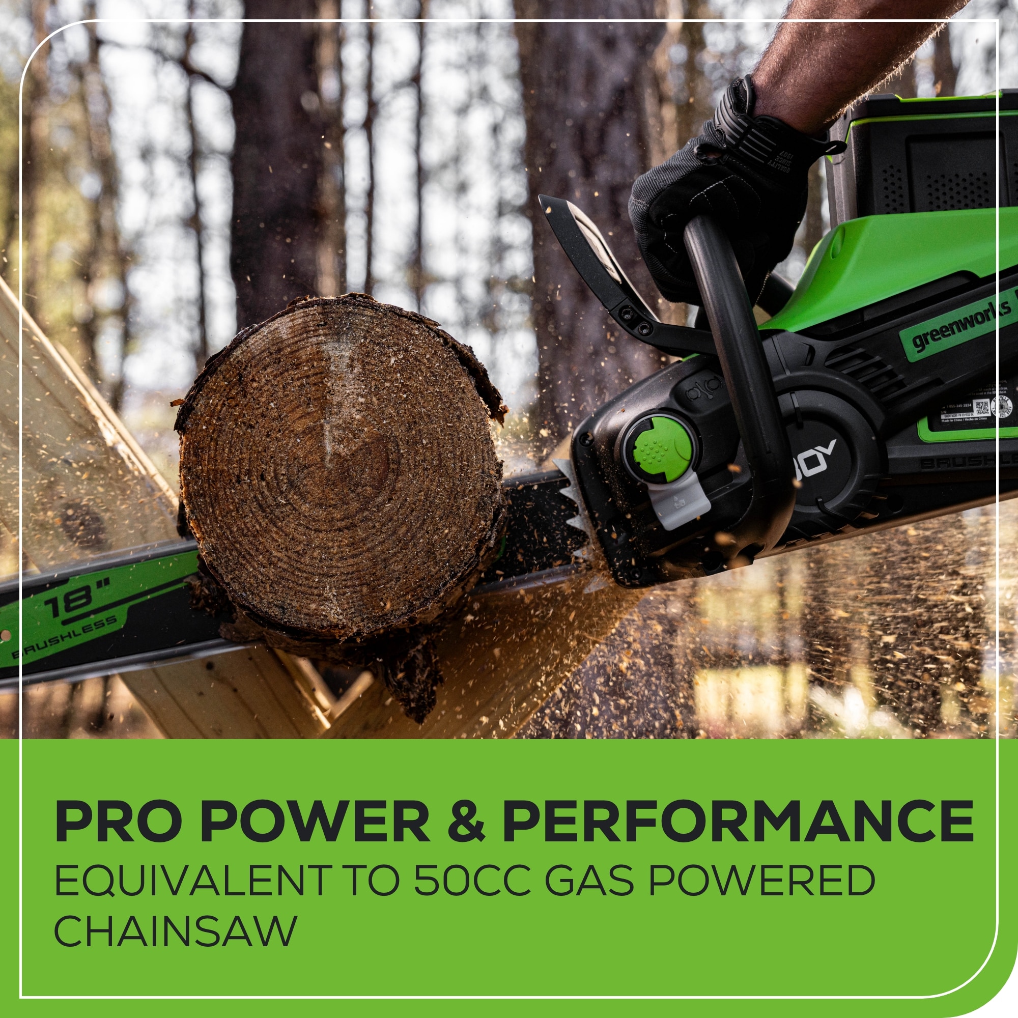 Greenworks Pro 80-volt max 18-in Battery Chainsaw Battery Not Included Charger Not Included