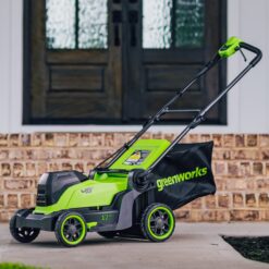 Greenworks 24-volt, 17-in Push Battery Walk Mower with (2) 4 Ah Batteries & Charger Included