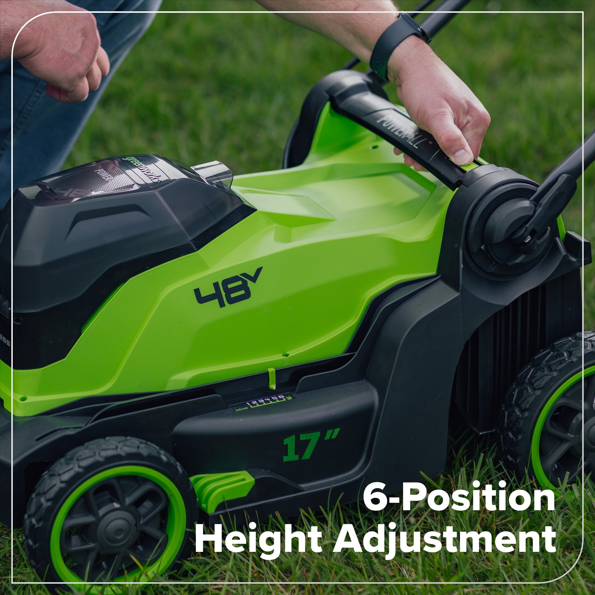 Greenworks 24-volt, 17-in Push Battery Walk Mower with (2) 4 Ah Batteries & Charger Included