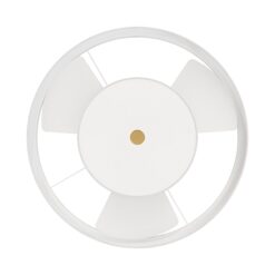 Hunter Jasmine Roth Brookside 30-in Luxe Gold with Matte White Blades Fandelier Ceiling Fan With Light 3 -Blade