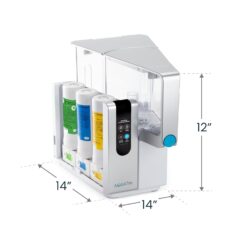AquaTru Countertop 18-Cup Gray Plastic Water filter pitcher