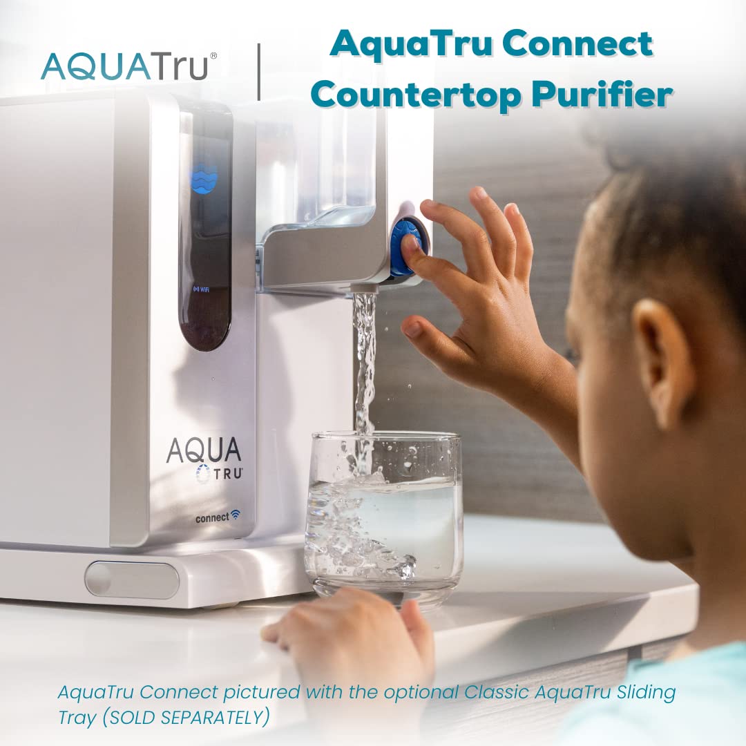 AquaTru Countertop 18-Cup Gray Plastic Water filter pitcher