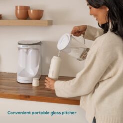 AquaTru Countertop 8-Cup White Glass Water filter pitcher